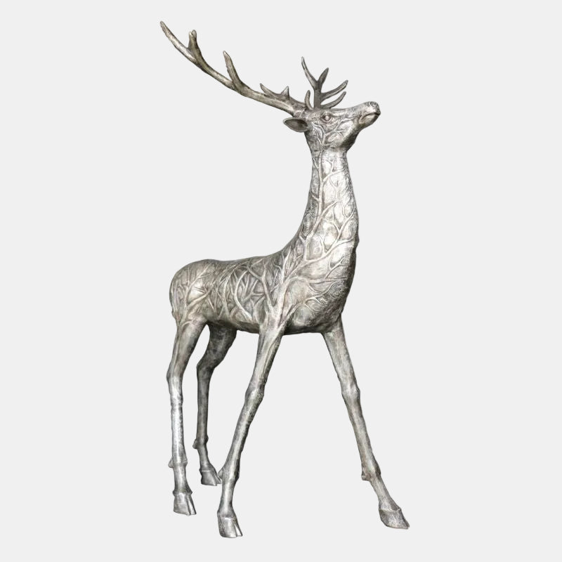 Statue cerf en aluminium