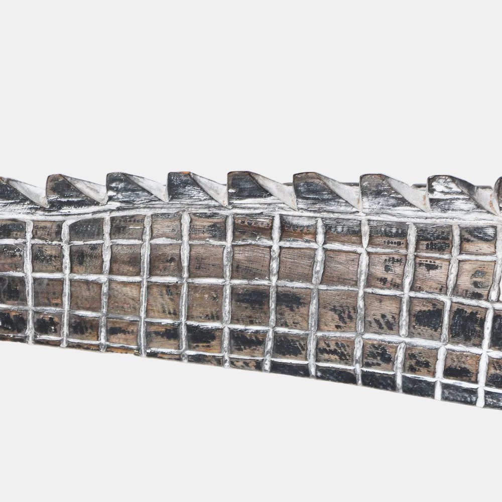 Sculpture Crocodile en bois