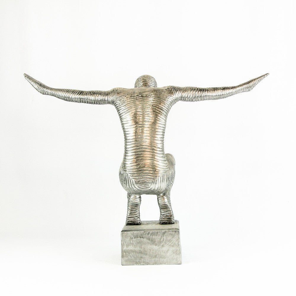 Statue Squat Figure en aluminium (140x100x35 cm)