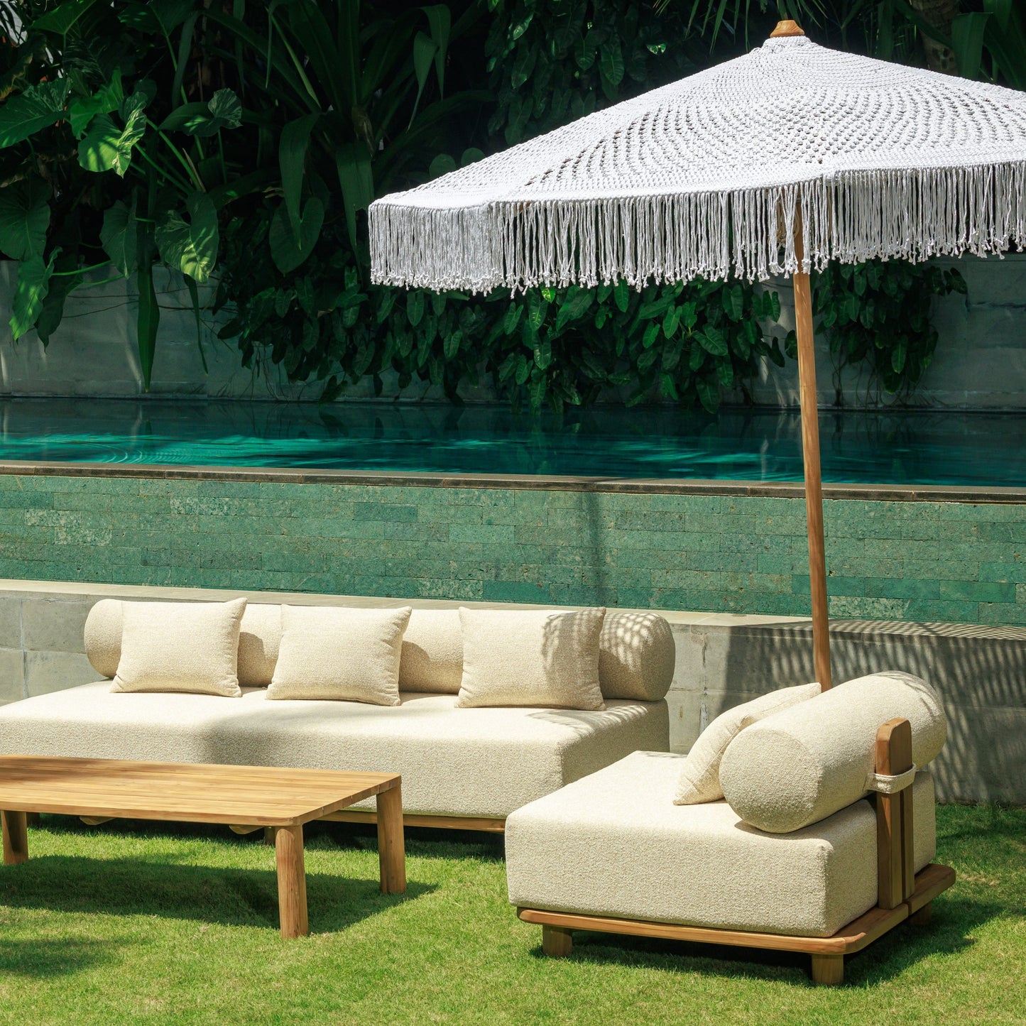 Parasol Macra Blanc