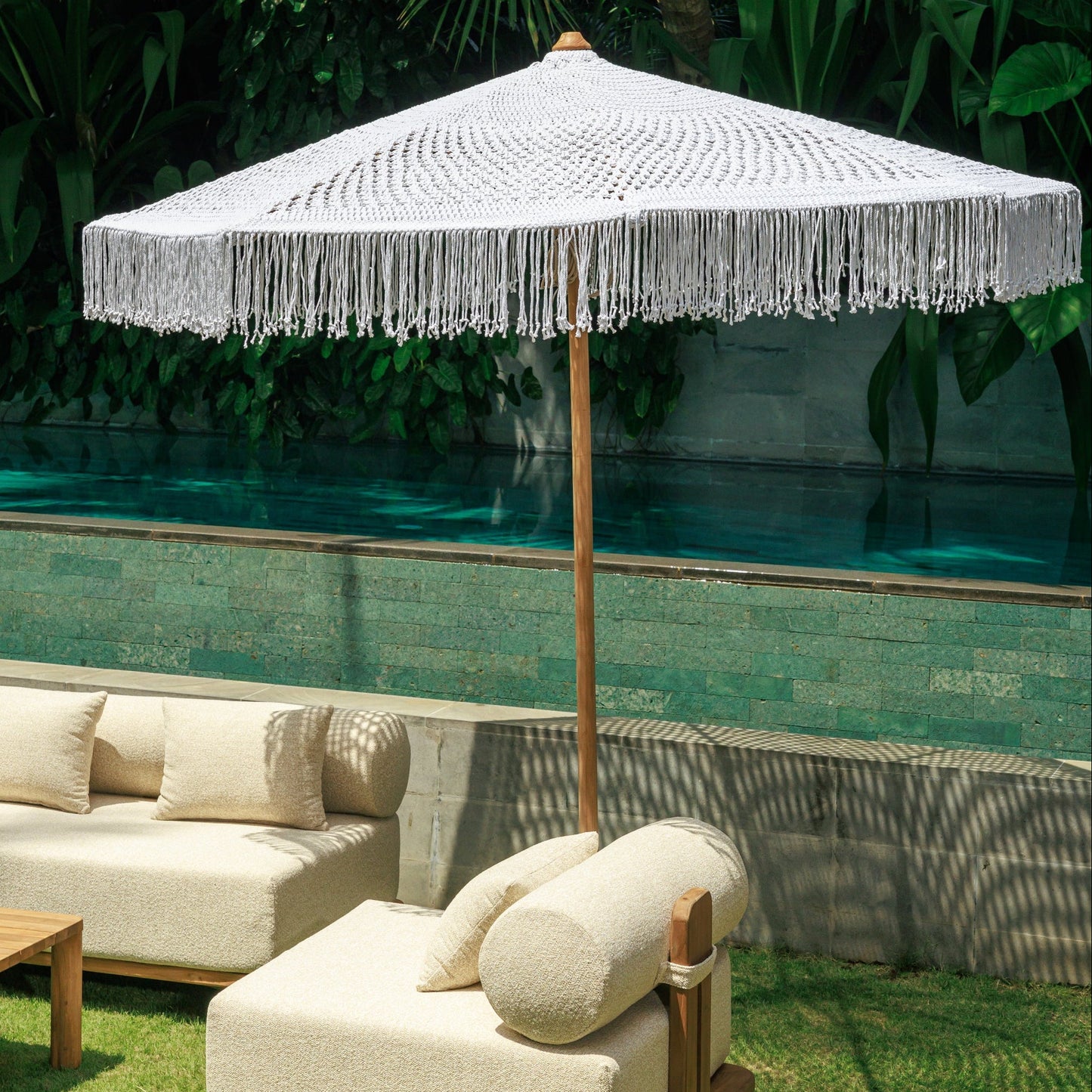 Parasol Macra Blanc