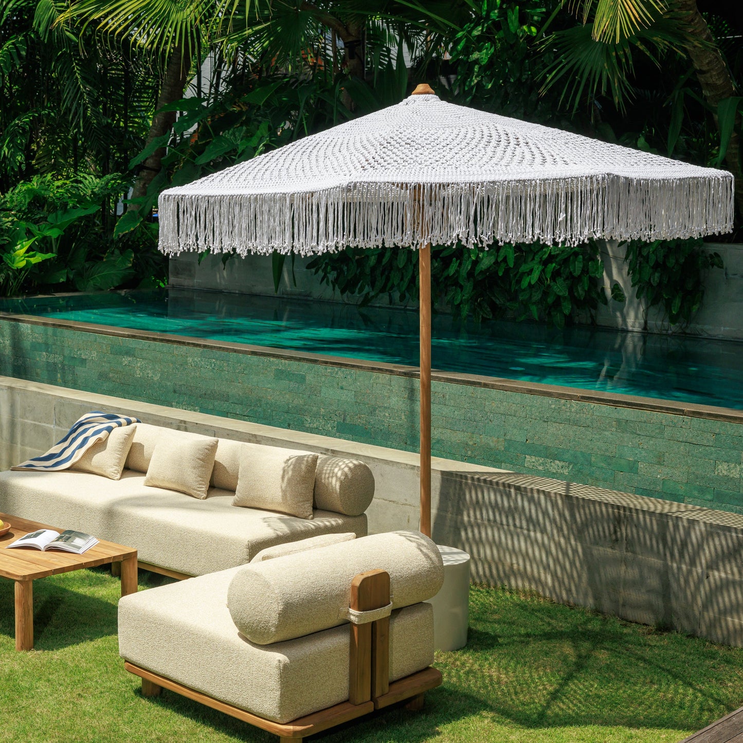 Parasol Macra Blanc