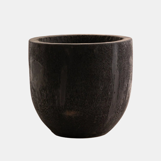 Cache-pot cocotier noir