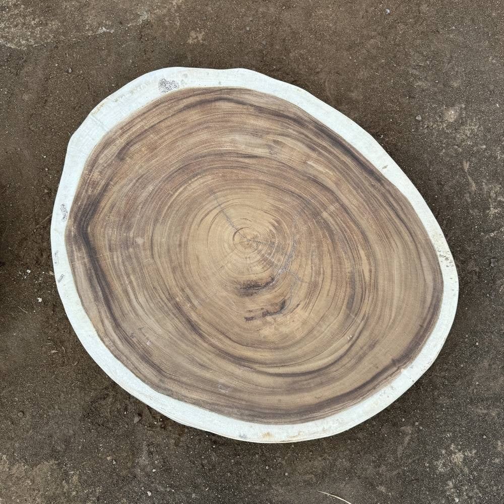 Table basse cookie en bois de suar massif 99*84*8cm K700