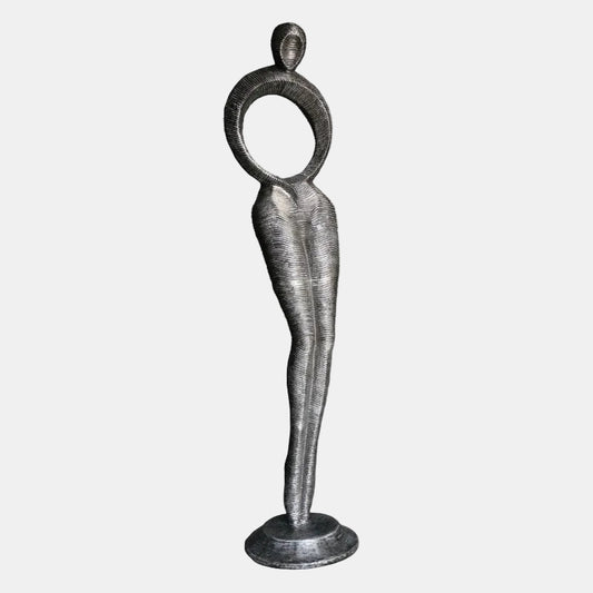 Statue femme en aluminium