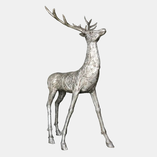 Statue cerf en aluminium