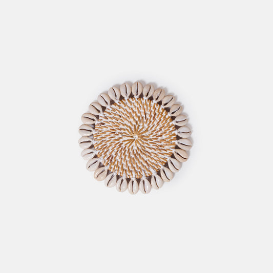 Dessous de verre coquillages - blanc