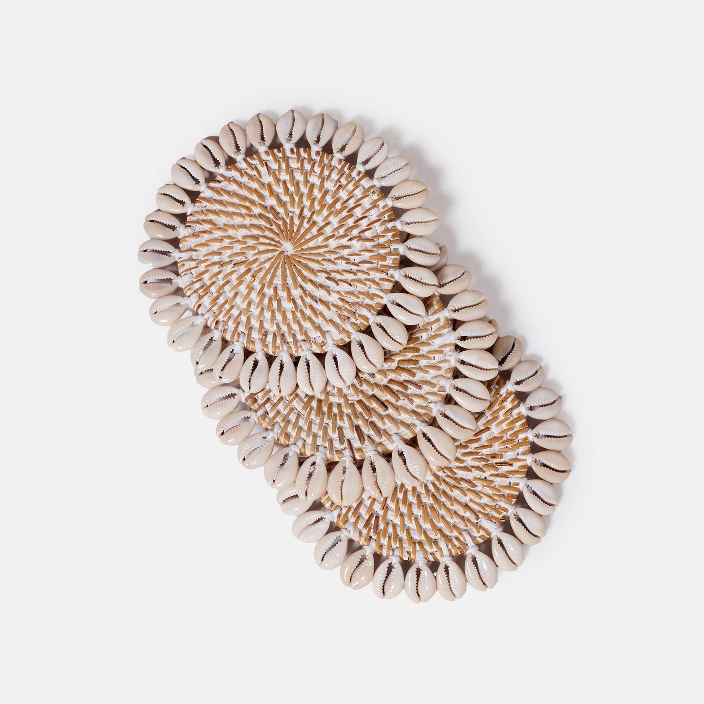 Dessous de verre coquillages - blanc