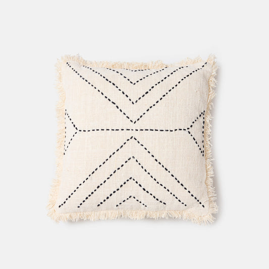 Coussin lignes noires
