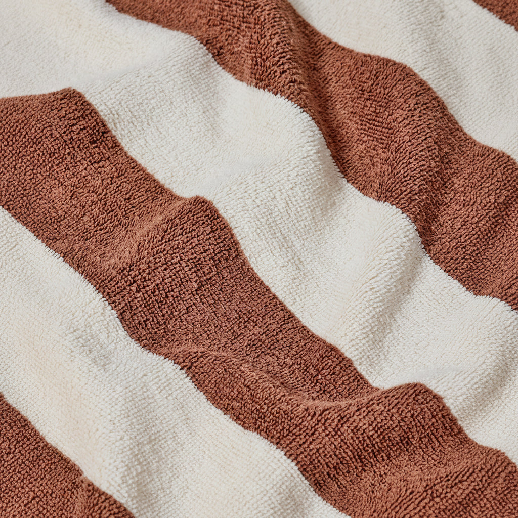 Serviette - rayures marron