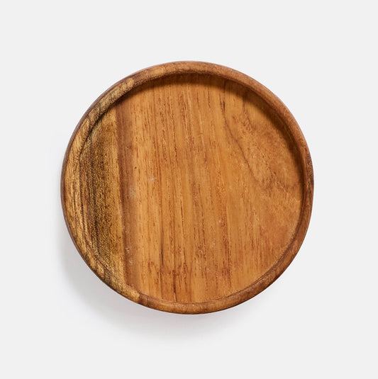 Dessous de verre en teck - 8 cm
