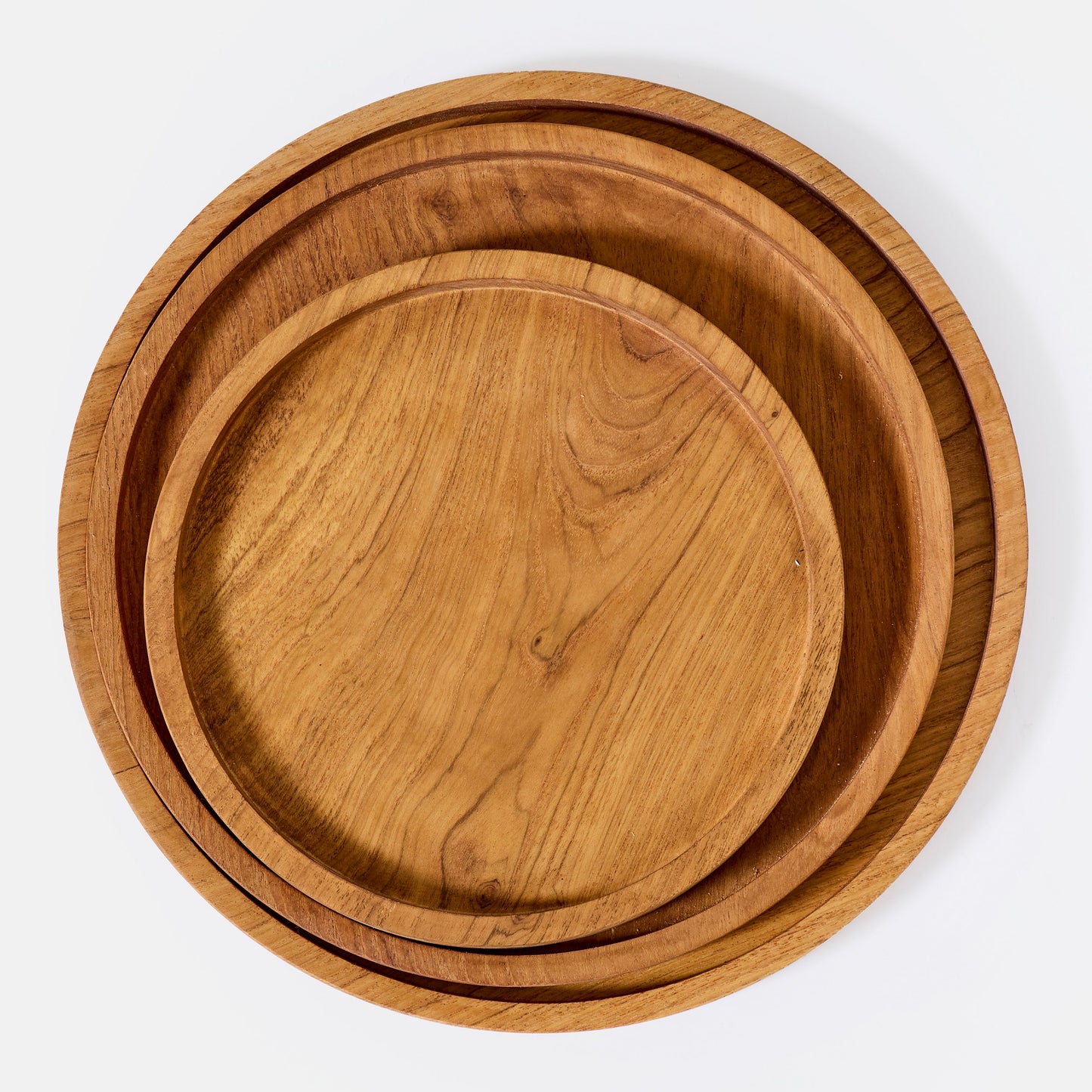 Assiette ronde en teck