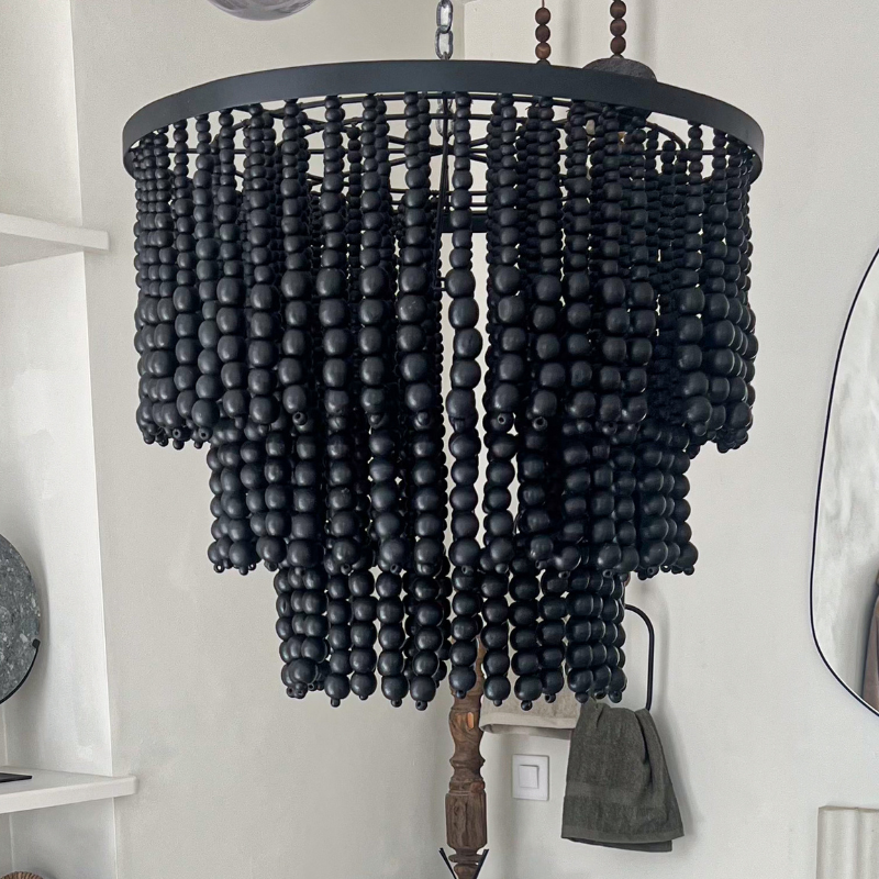 Suspension en perles de caféier