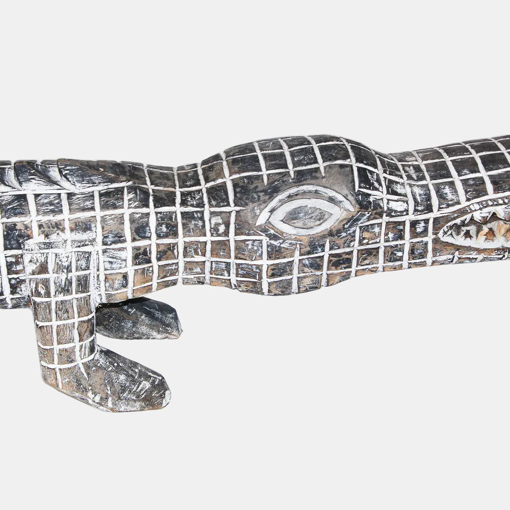 Sculpture Crocodile en bois