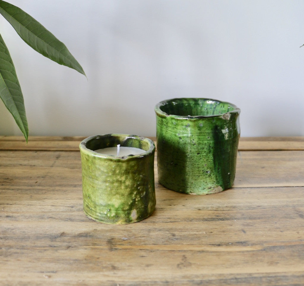 Bougie artisanale en tamegroute - fleur d'oranger
