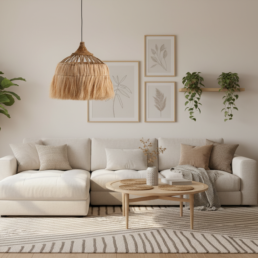 Suspension Abaca en fibres naturelles