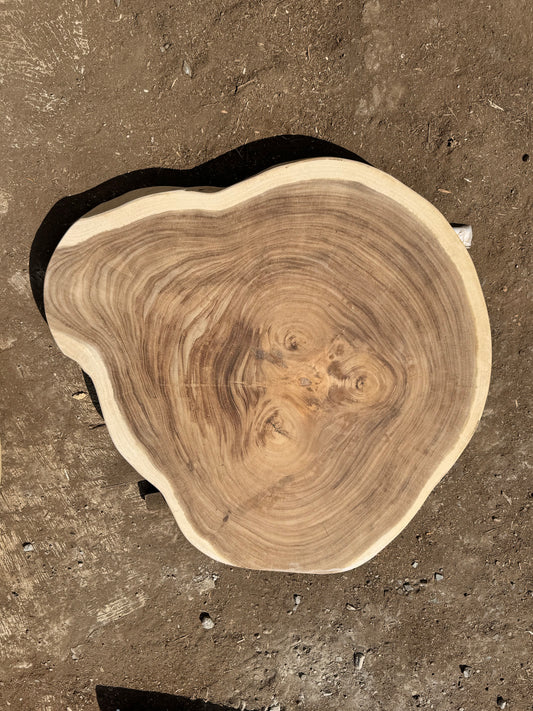Table basse cookie en bois de suar massif 80 × 83 × 6 cm K812